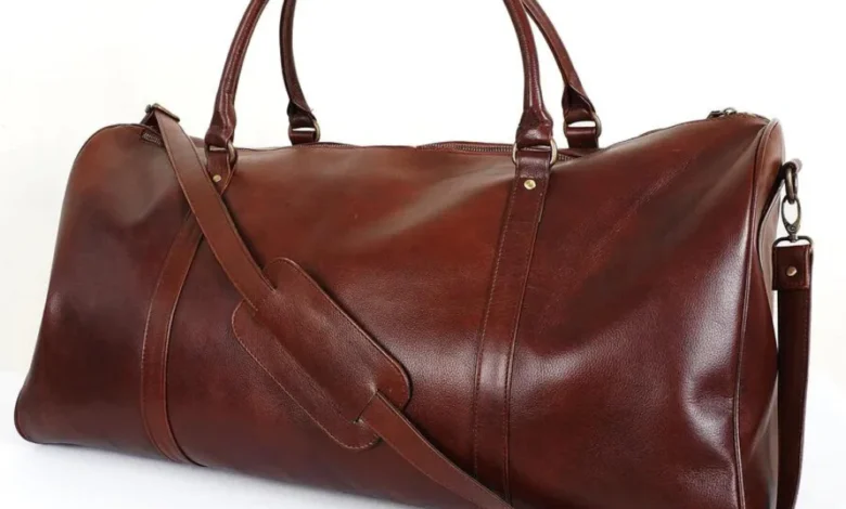 leather duffel bag