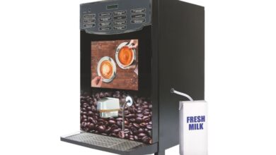 coffee machine with beans