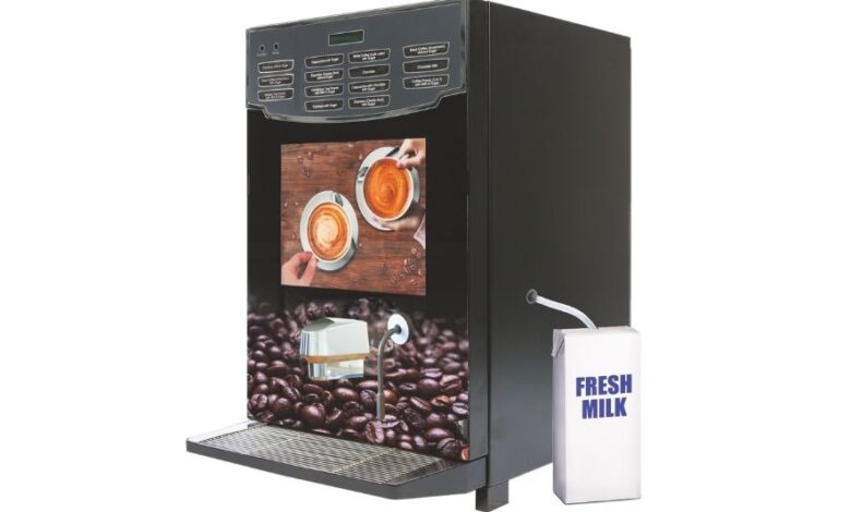 coffee machine with beans